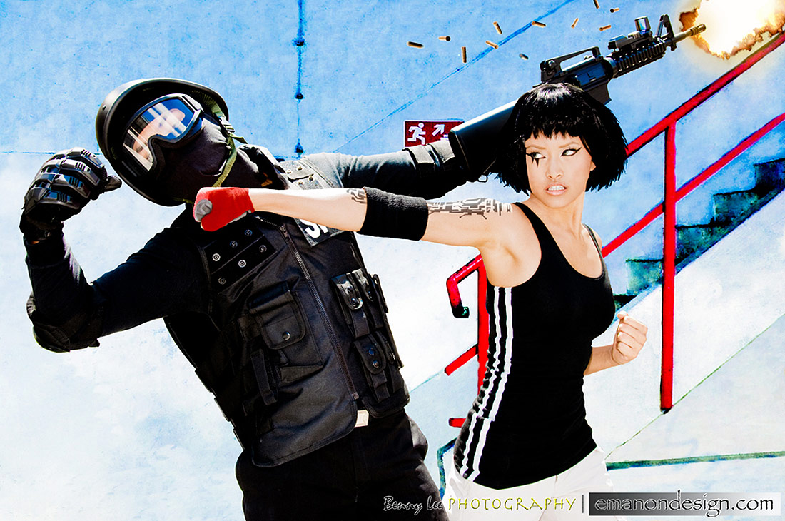 Faith Connors is a runner in Mirror's Edge video game cosplay